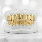 Solid Gold Grillz with Perm Cut