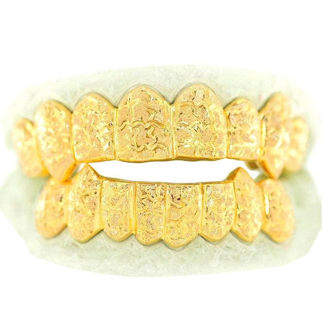 JDTK- 3008- 16 Teeth Diamond Dust With Deep Nugget Cuts Grillz - Johnny Dang & Co