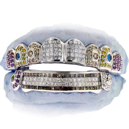 JDTK-G80- Hybrid Invisible & Prong Set Diamond Grill - Johnny Dang & Co