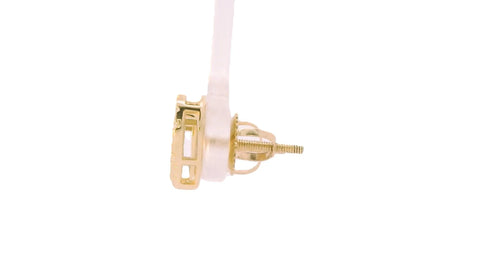 10K Yellow Gold Diamond Heart Earrings