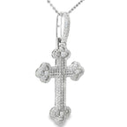 Clover Moissanite Cross Pendant
