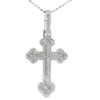 Clover Moissanite Cross Pendant