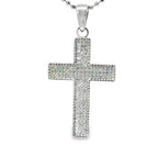 Classic Iced Out Cross Pendant 925 Silver