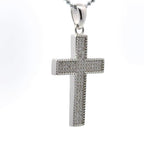 Classic Iced Out Cross Pendant 925 Silver