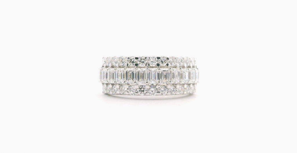 14K Mens Lab Diamond Band