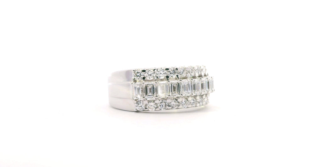 14K Mens Lab Diamond Band