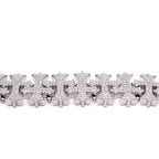 Silver CZ Cross Bracelet
