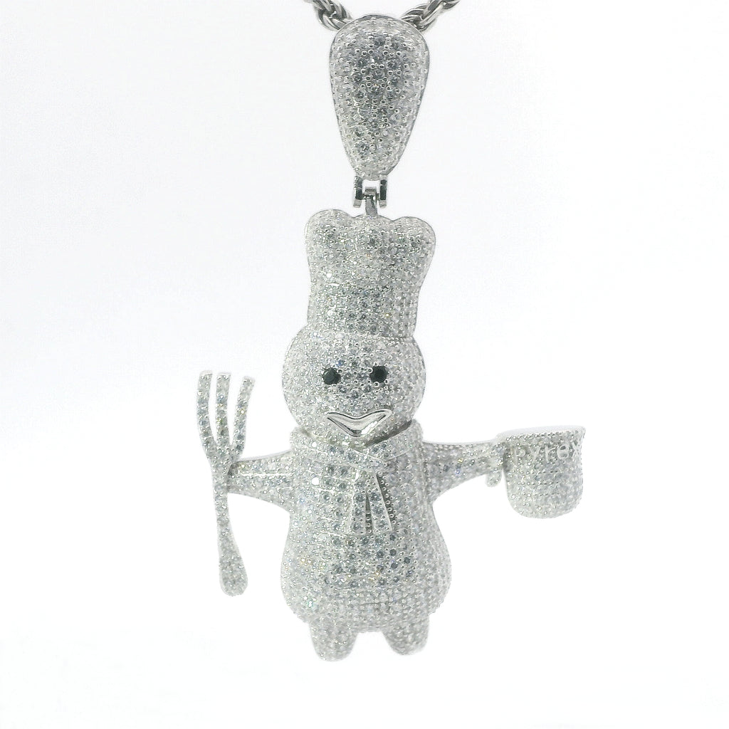 Silver CZ Pyrex Doughboy Pendant