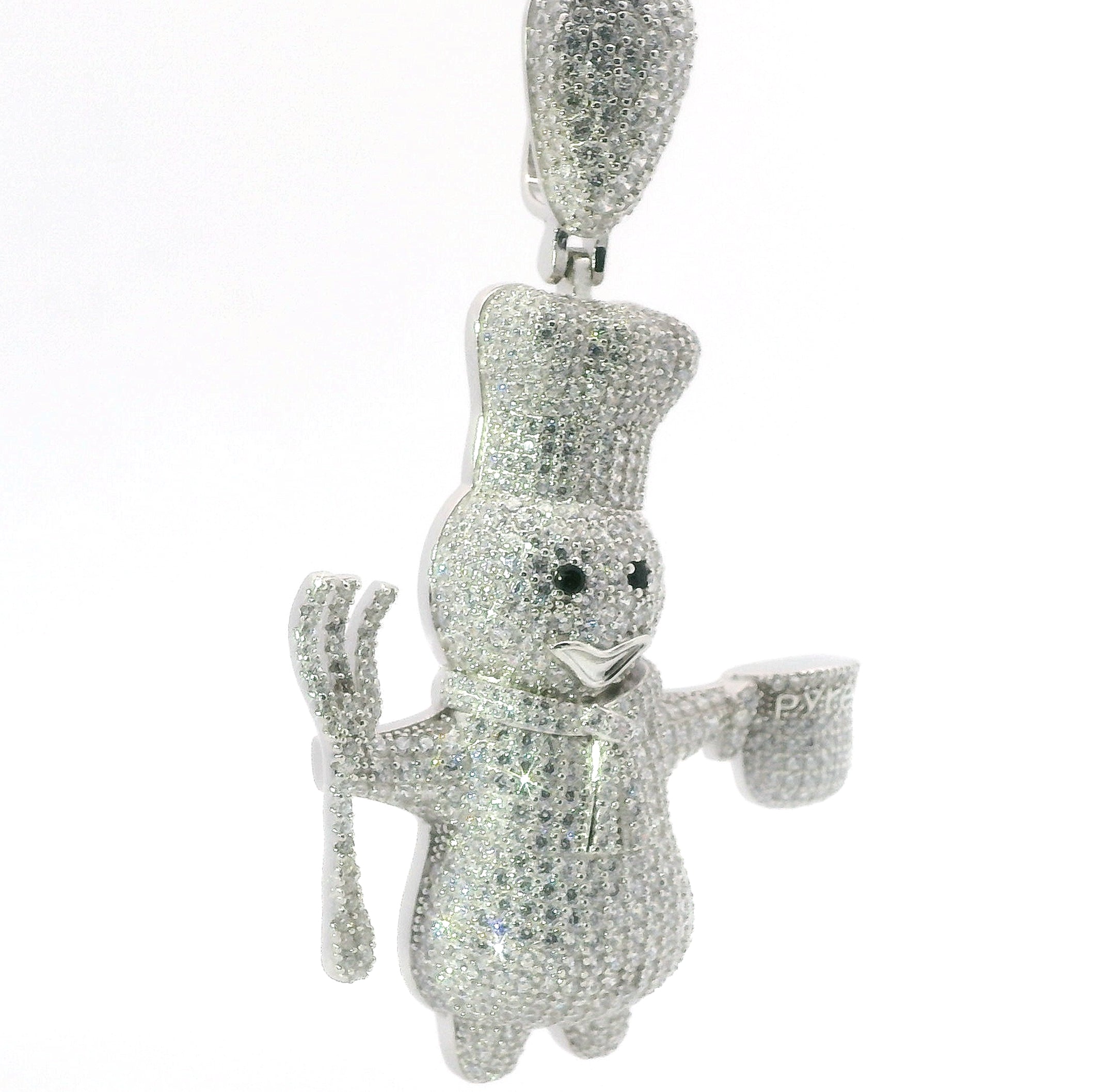 Silver CZ Pyrex Doughboy Pendant