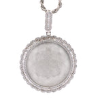 Silver CZ Picture Pendant