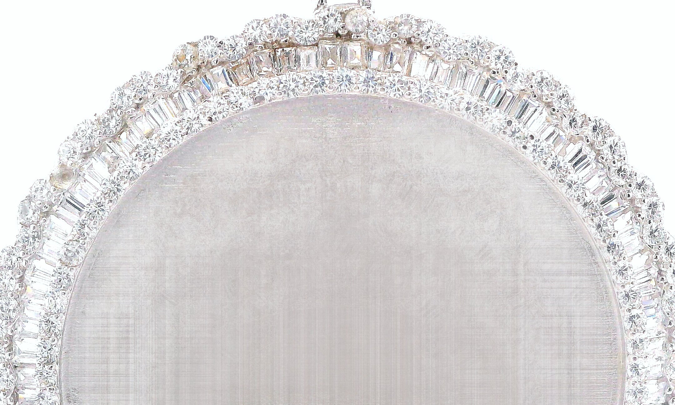 Silver CZ Picture Pendant
