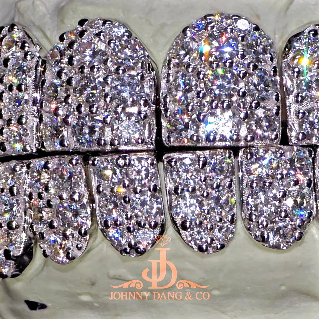 JDWR-2026-3-Flawless "10pt Ghost" Set Grillz White Gold (Perms)