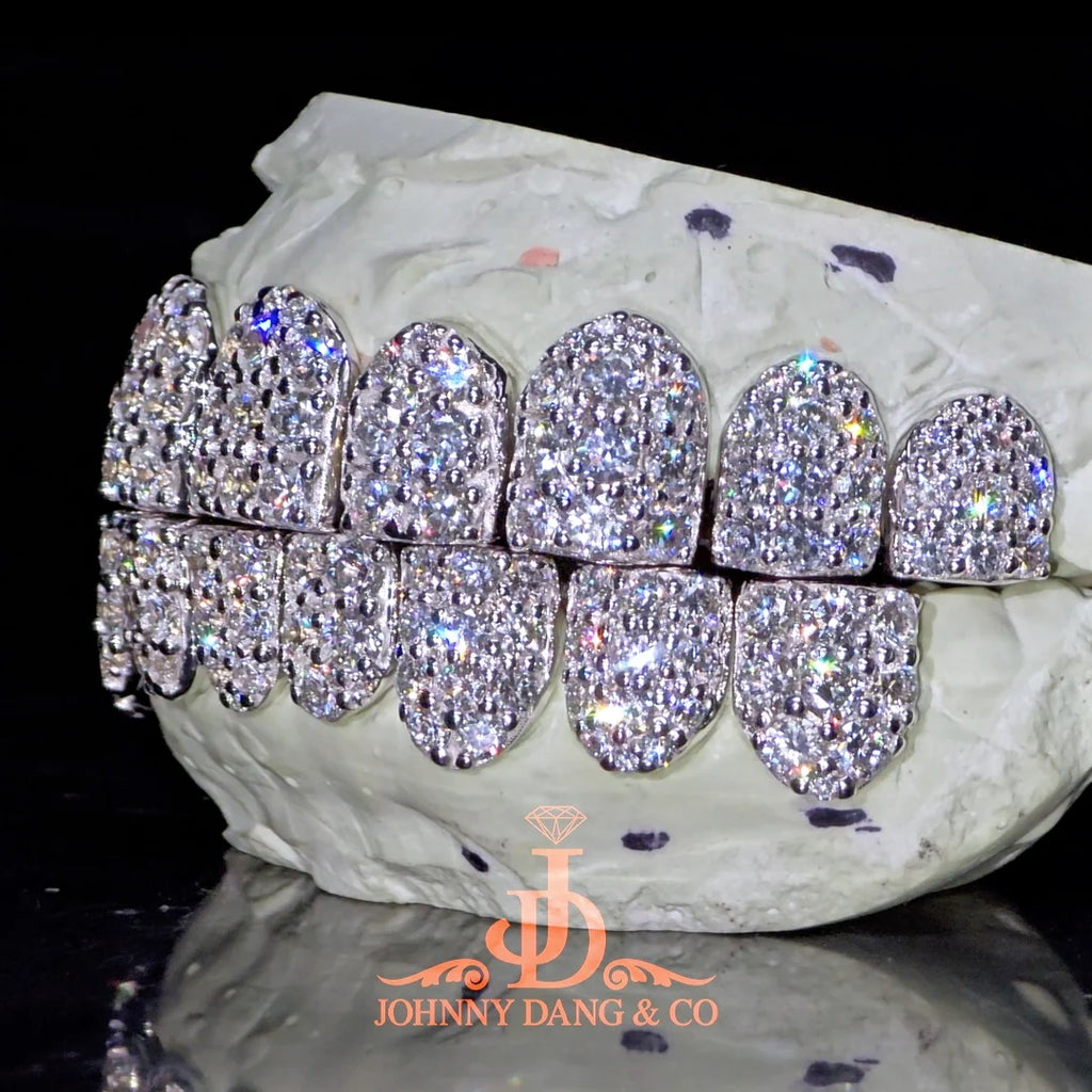 JDWR-2026-3-Flawless "10pt Ghost" Set Grillz White Gold (Perms)