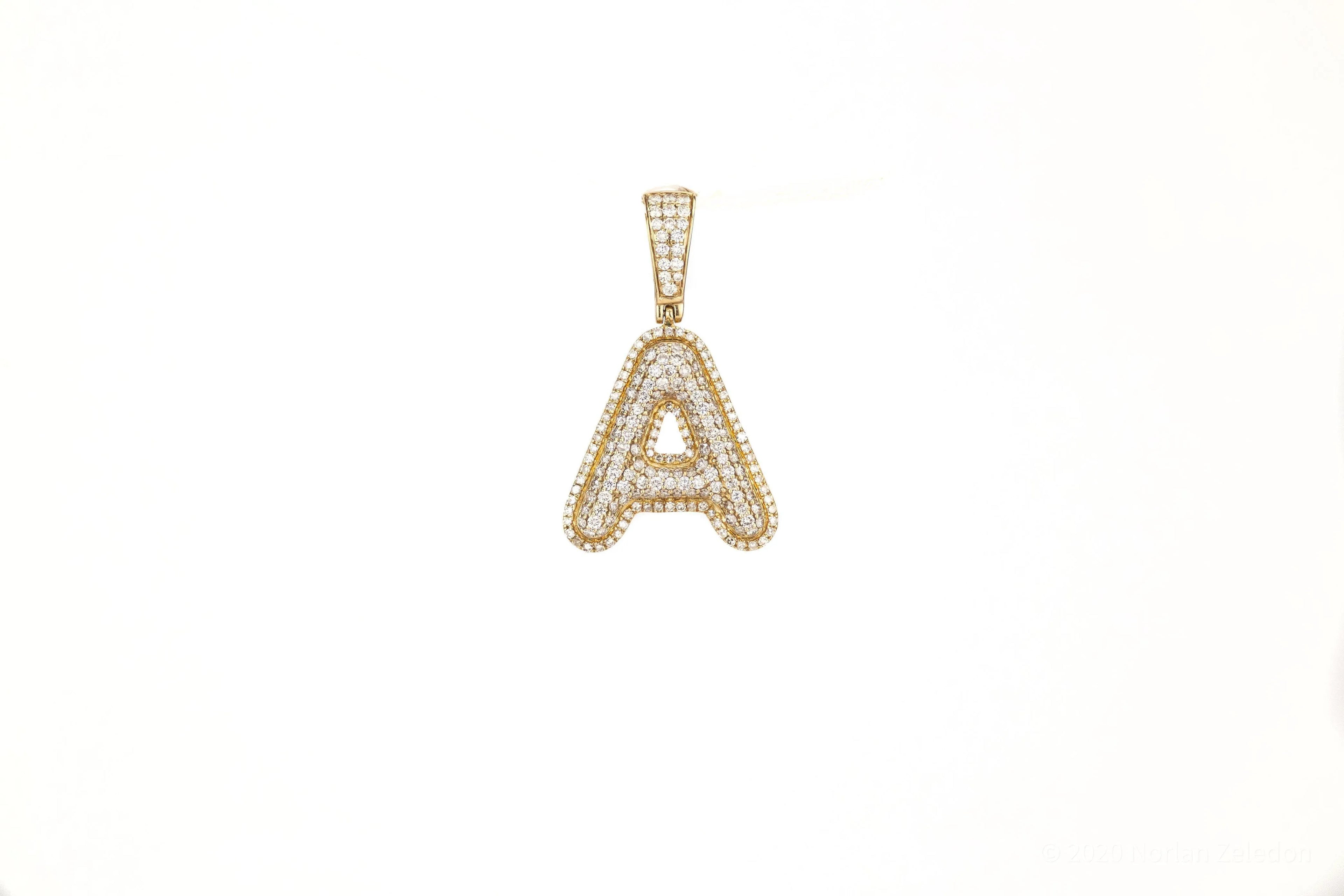 SI Custom Letter Type 6 Pendant - Johnny Dang & Co