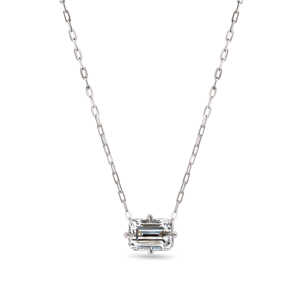 Emerald Cut Diamond Pendant