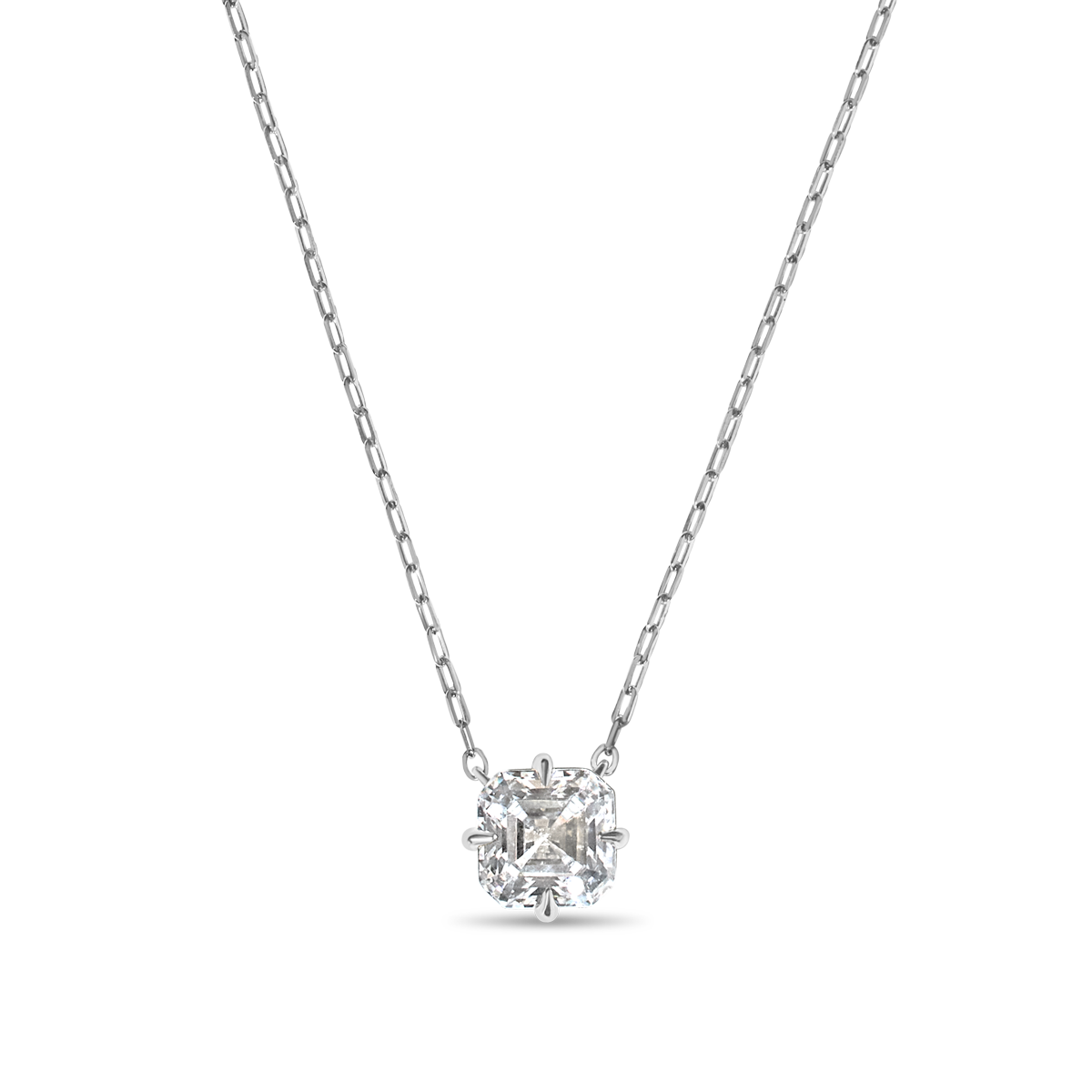 Asscher Diamond Pendant