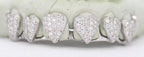 JDTK-2042 - 6 TOP OR 6 BOTTOM SI Hand prong Heart Diamond Grillz - Johnny Dang & Co