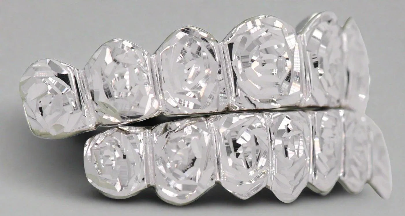 JDTK- 3009- 16 Teeth Rose Cuts & Diamond Dust Grillz - Johnny Dang & Co