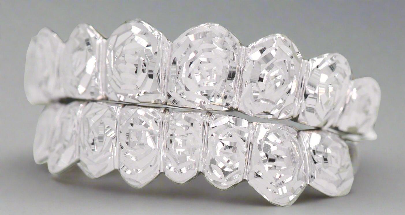 JDTK- 3009- 16 Teeth Rose Cuts & Diamond Dust Grillz - Johnny Dang & Co