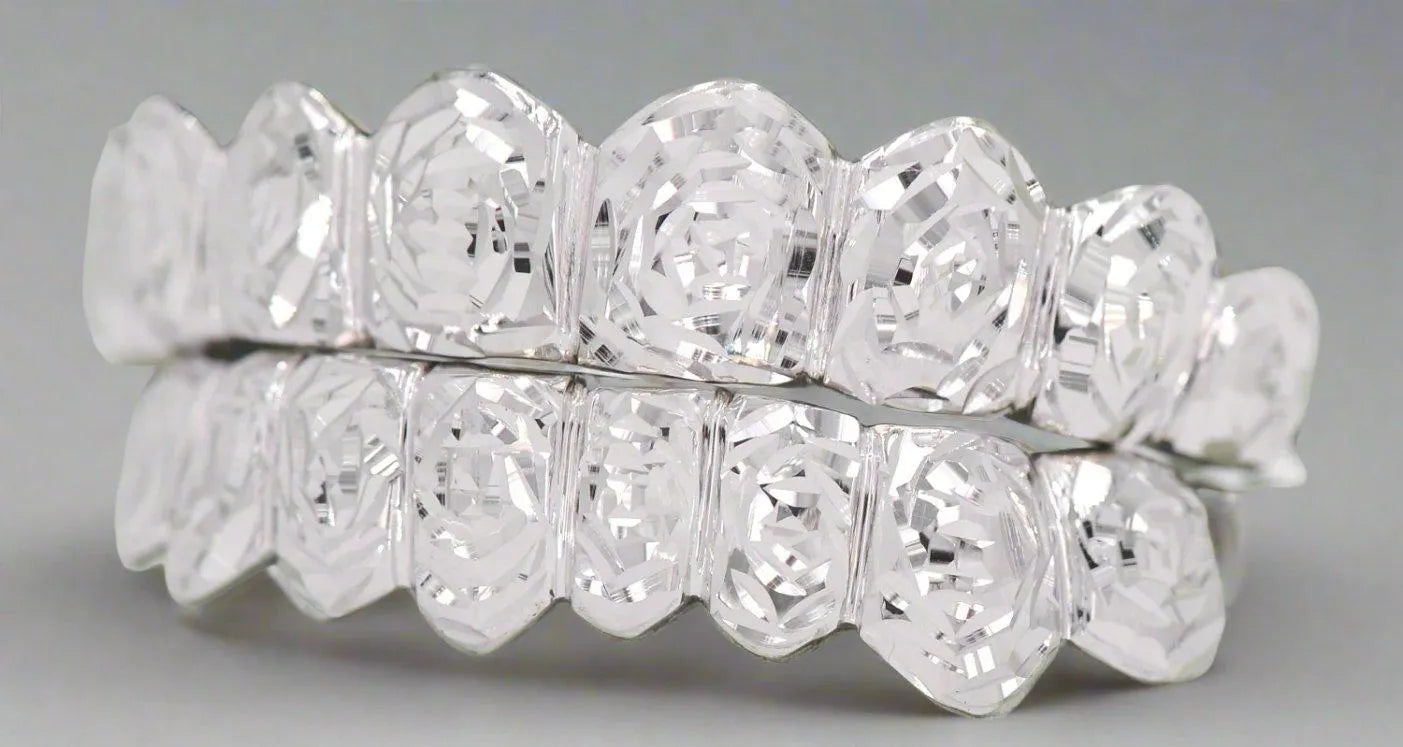 JDTK- 3009- 16 Teeth Rose Cuts & Diamond Dust Grillz - Johnny Dang & Co