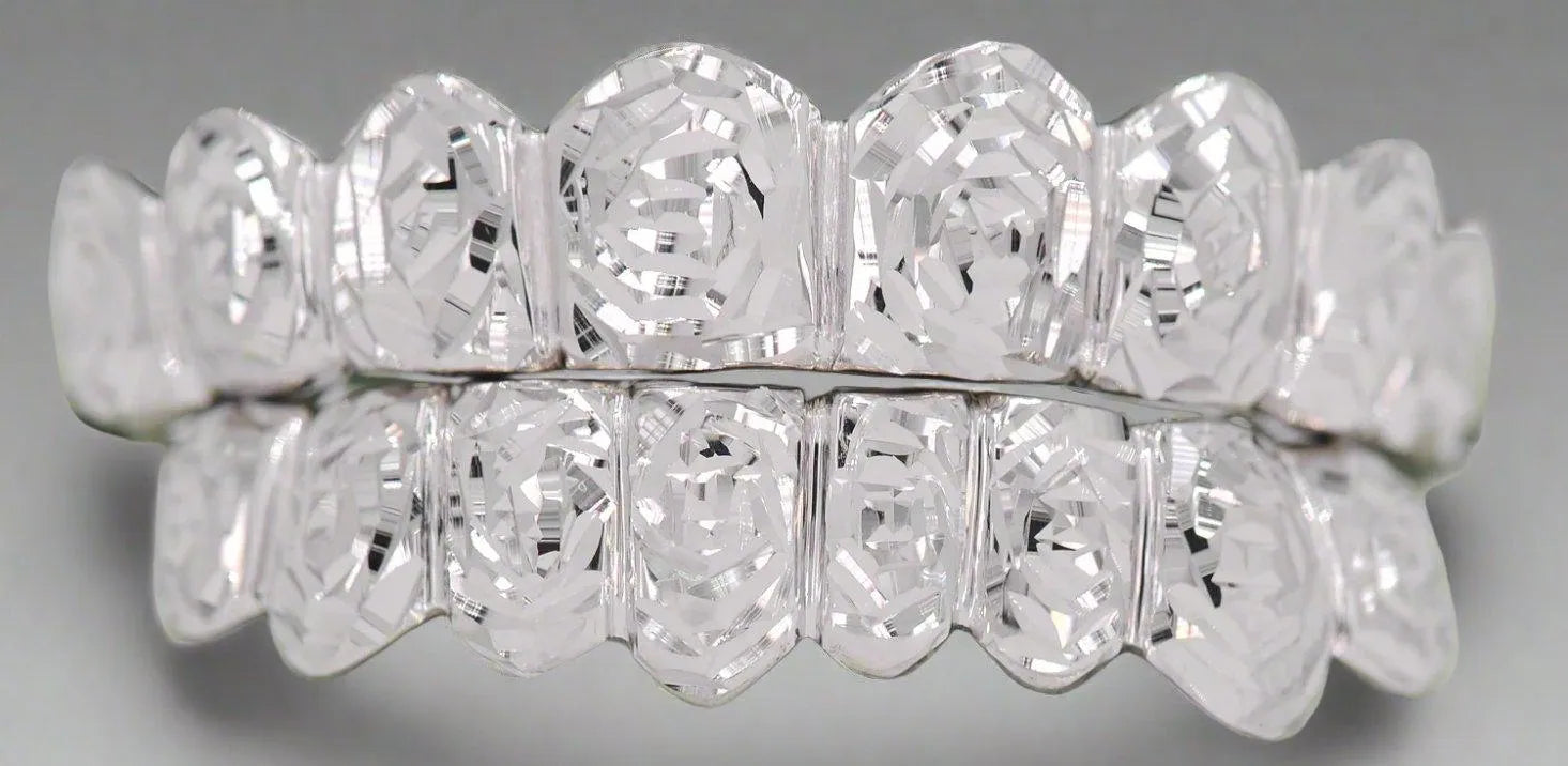 JDTK- 3009- 16 Teeth Rose Cuts & Diamond Dust Grillz - Johnny Dang & Co