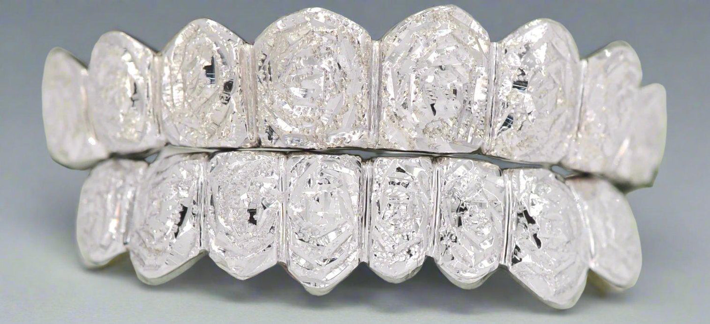 JDTK- 3009- 16 Teeth Rose Cuts & Diamond Dust Grillz - Johnny Dang & Co