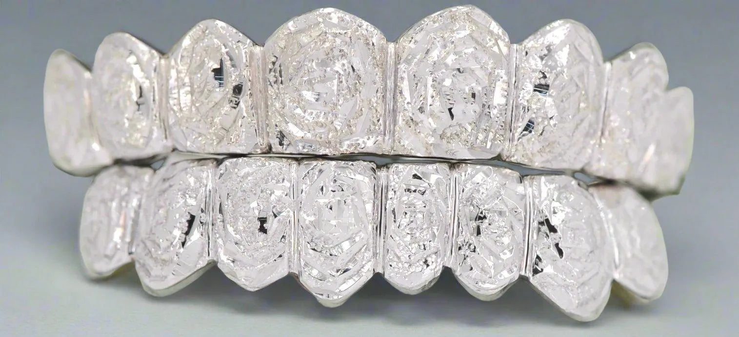 JDTK- 3009- 16 Teeth Rose Cuts & Diamond Dust Grillz - Johnny Dang & Co