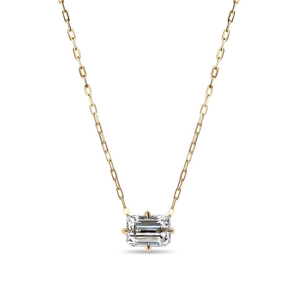Emerald Cut Diamond Pendant