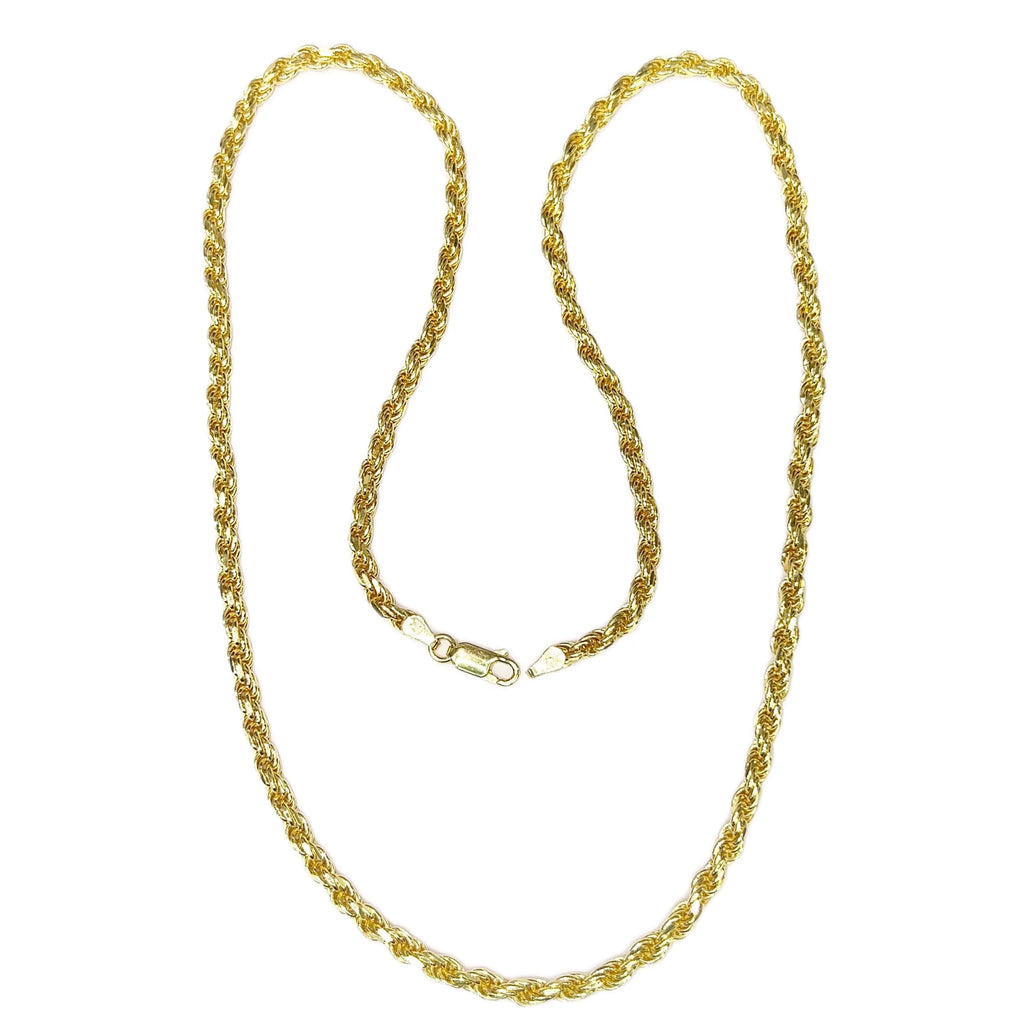 Silver Gold Plated CZ Praying Pendant and Solid Chain Combo Flash - Johnny Dang & Co