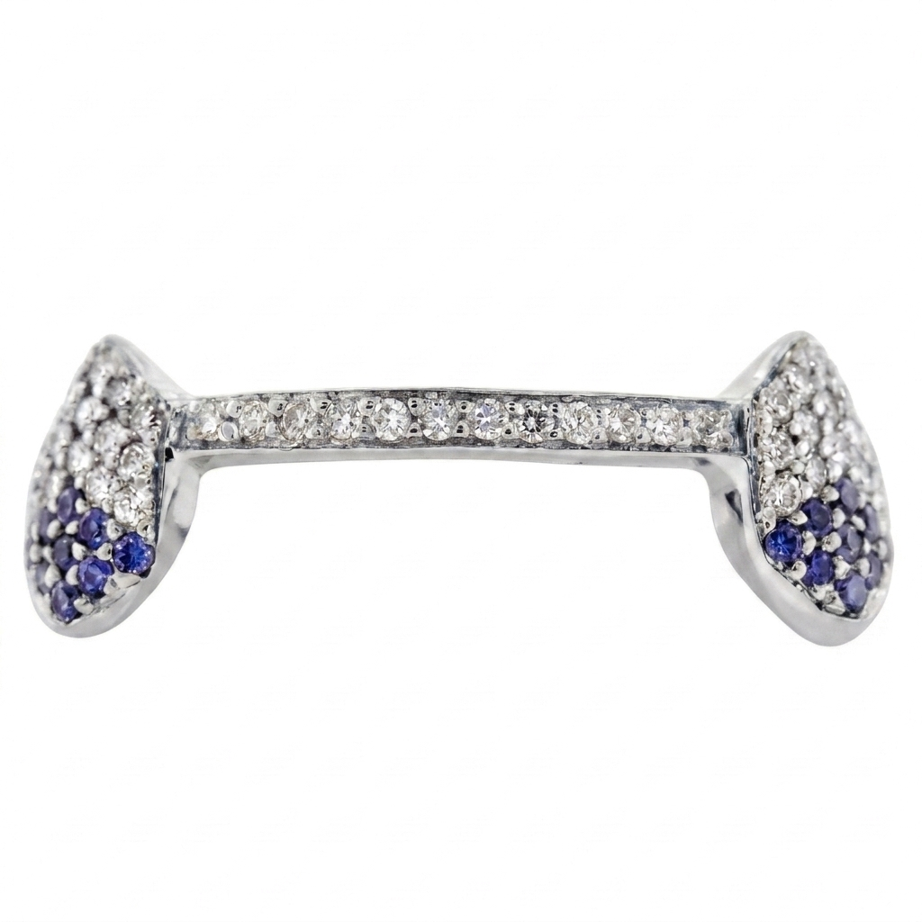JDWR-004 - TOP 6 BOTTOM 6 HAND PRONG WITH DIAMONDS BAR BACK IS FULL
