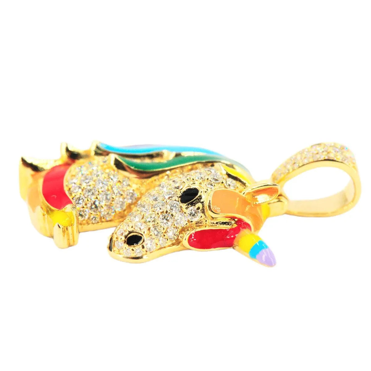 10KY 1.00CTW DIAMOND UNICORN PENDANT - Johnny Dang & Co