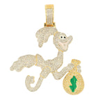 10k Yellow Gold 2.15ctw Diamond Money Bag Roadrunner - Johnny Dang & Co