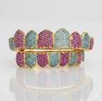 JDWR-054- Cotton Candy Honeycomb Diamond Grillz