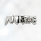 JDWR-S141124-1 6 Teeth In Yellow Gold with Engraved Dog Bone