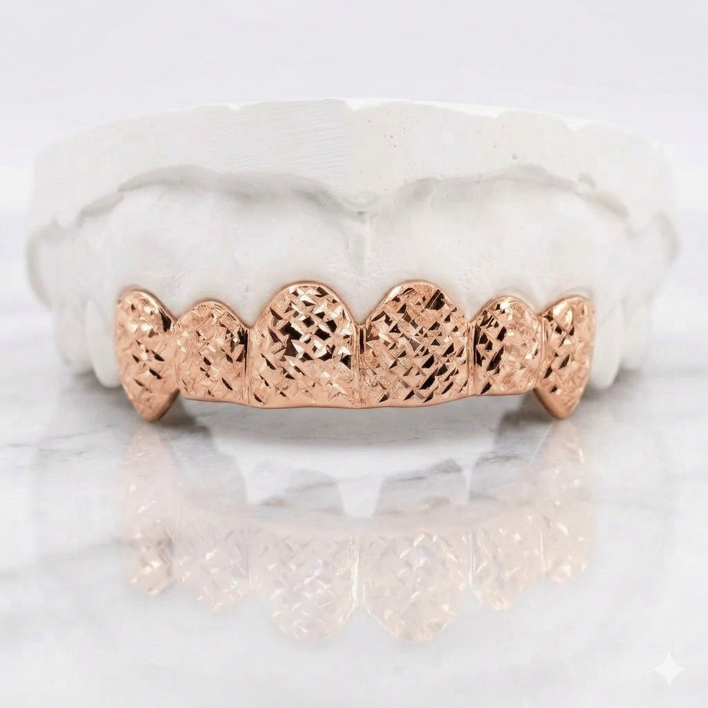 JDWR-6093- Custom 6 Teeth High Polish Diamond Cut Grill