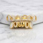 JDWR-062 - 6 TOP 6 BOTTOM Split Open Face Diamond Grillz