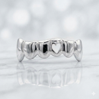 JDWR-6-COCO - 6 TOP OR 6 BOTTOM SOLID GOLD WITH OPEN FACES HEART GRILLZ