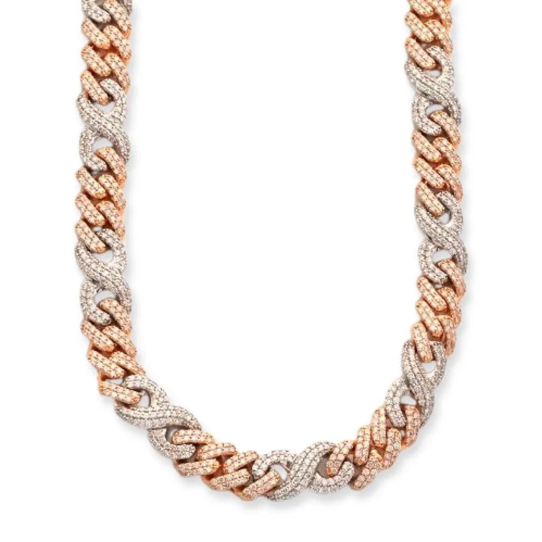 10KR+W 19.43CTW DIAMOND MIAMI CUBAN AND INFINITY - Johnny Dang & Co