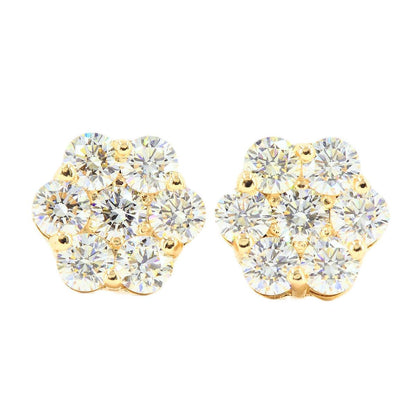 Build your size: CUSTOM SI, VS, VVS DIAMOND FLORAL/CLUSTER SETTING EARRINGS (0.30 CTW - 7.0 CTW) Each Pair - Johnny Dang & Co