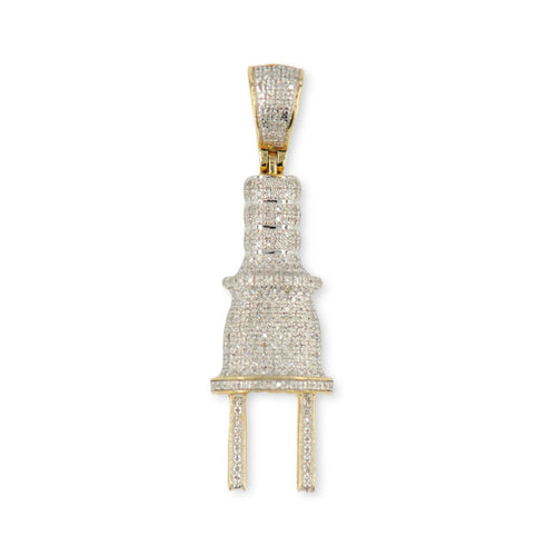 10K Yellow Gold Plug Pendant - Johnny Dang & Co