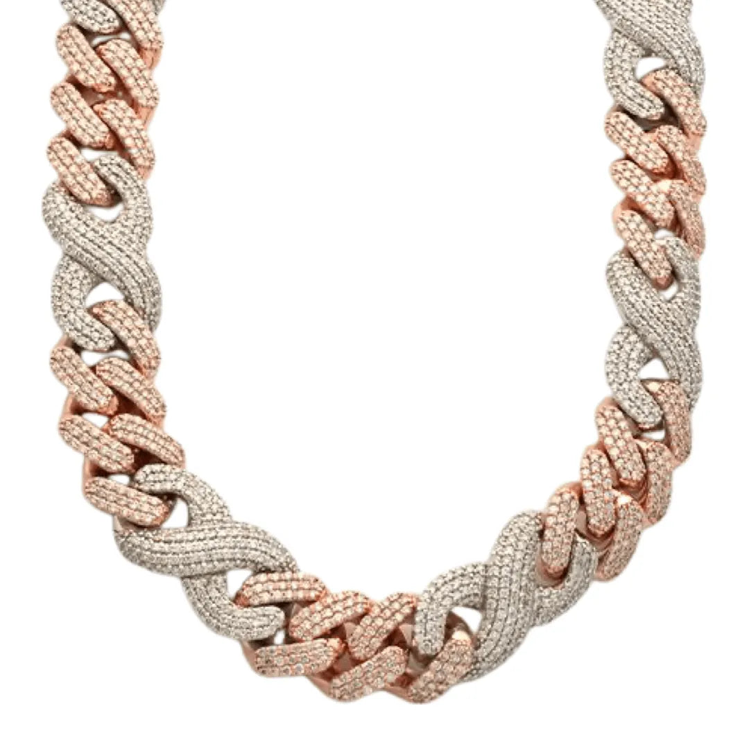 10KR+W 35.64CTW DIAMOND MIAMI CUBAN AND INFINITY - Johnny Dang & Co