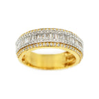 14K 1.55-1.75 CTW BAGUETTE and ROUND DIAMOND MENS BAND - Johnny Dang & Co
