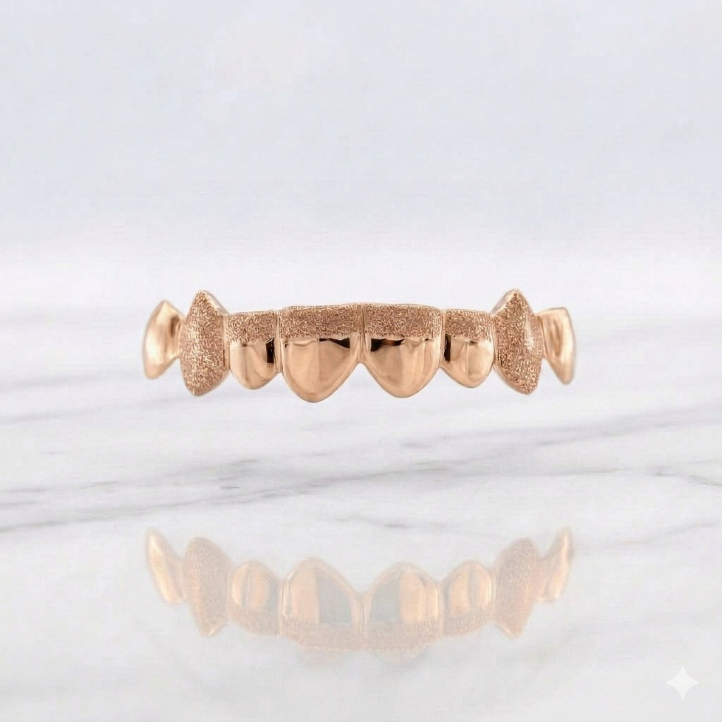 JDWR-3002A- 6 TOP OR BOTTOM SOLID WITH DIAMONDS DUST GRILLZ