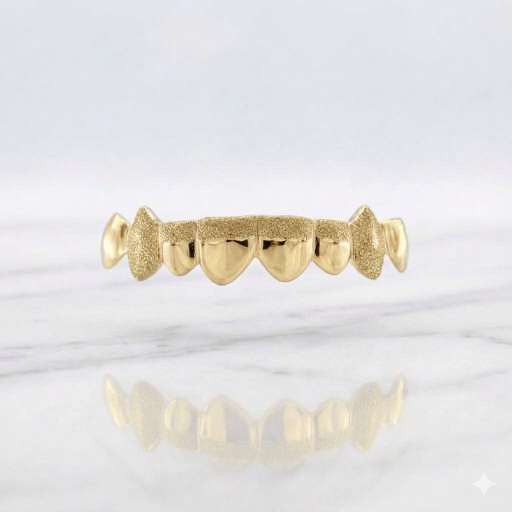 JDWR-3002A- 6 TOP OR BOTTOM SOLID WITH DIAMONDS DUST GRILLZ