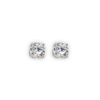 Silver and 5mm CZ Stud Earrlings - Johnny Dang & Co