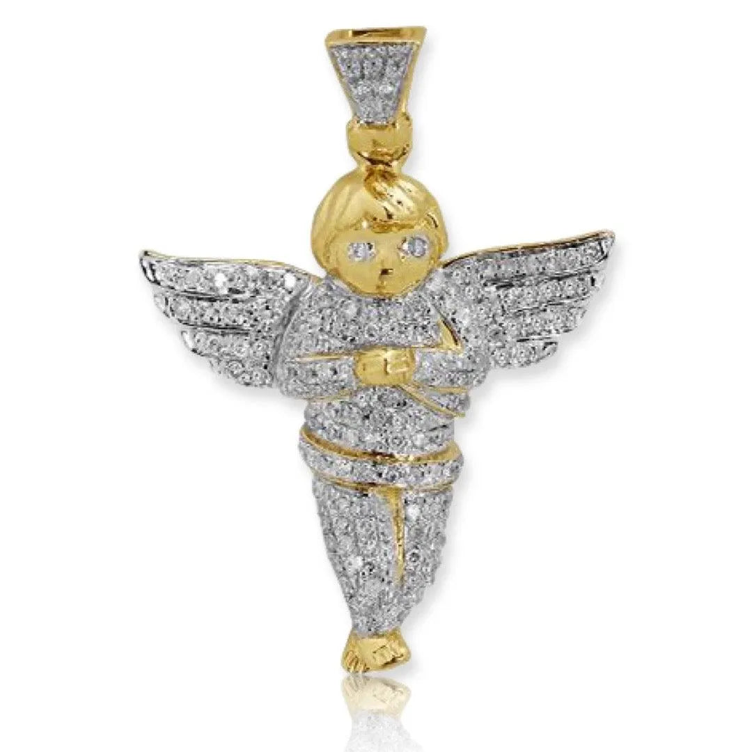 10KY 0.51CTW DIAMOND ANGEL PENDANT - Johnny Dang & Co