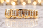 JDWR-C117C-2 Row HAND Channel Set Diamond Grillz