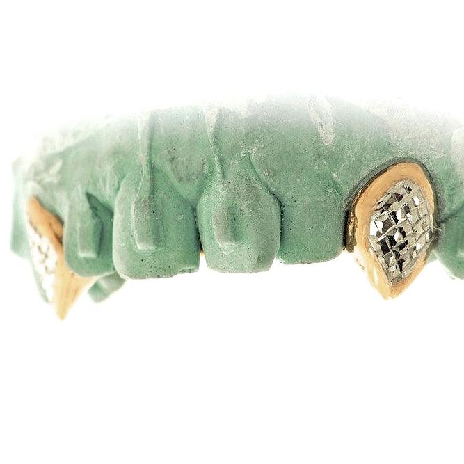 2 Teeth Short Fang Grillz with Back bar - Johnny Dang & Co