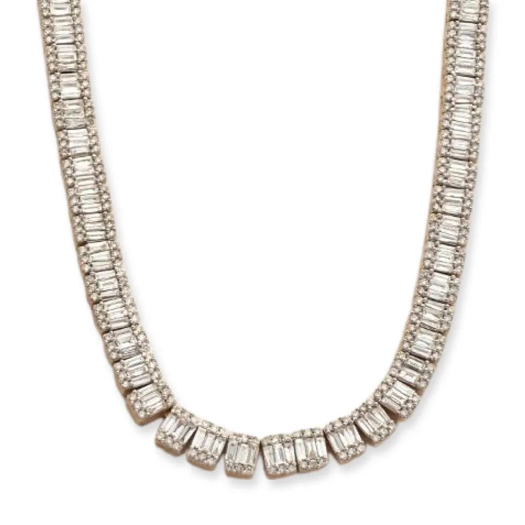 10KY 22.50CTW BAGUETTE DIAMOND RECTANGULAR CLUSTER - Johnny Dang & Co