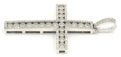 JDTK-H23-237 - Illusion Setting 2.10cttw Diamond Cross 2.6"x1.4" - Johnny Dang & Co